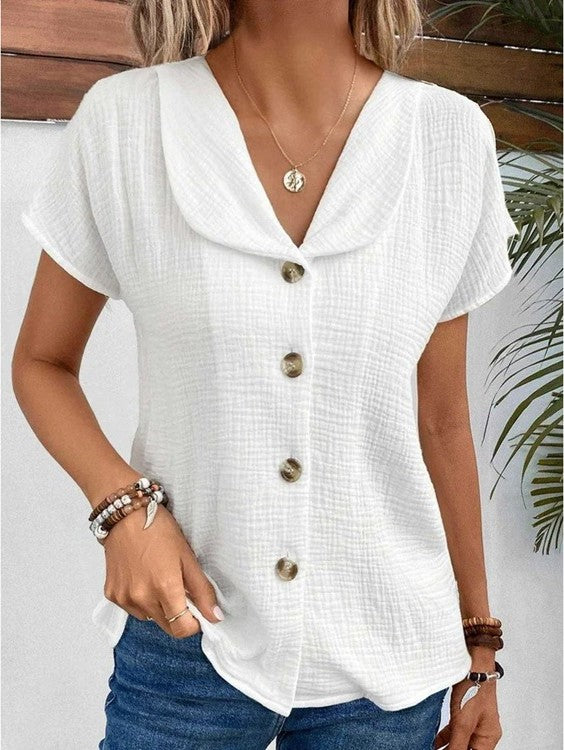 Jane | Cotton Linen Blouse