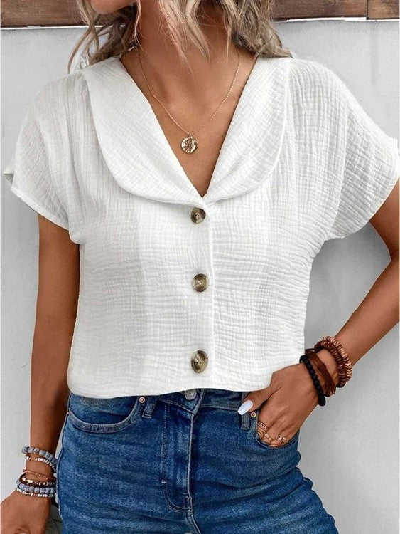 Jane | Cotton Linen Blouse